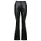Pantalones de Cuero Bootcut Ancho - Estilo Street Trend Basic