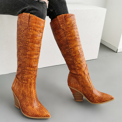 Botas Altas de Tacón Grueso Estilo Martin para Mujer - Image 8