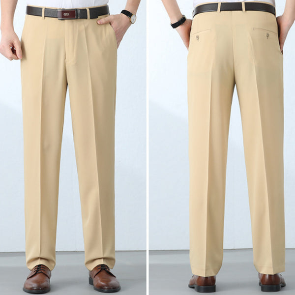 Pantalones de Seda Ligeros para Hombre - Comodidad Premium para Adultos Maduros