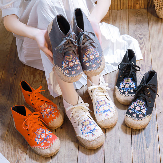 Zapatos Planos Étnicos Bordados para Mujer con Suela Antideslizante - Image 6