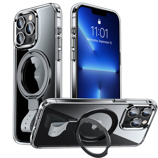Funda Magnética Transparente con Anillo Giratorio y Soporte Ajustable - Image 16
