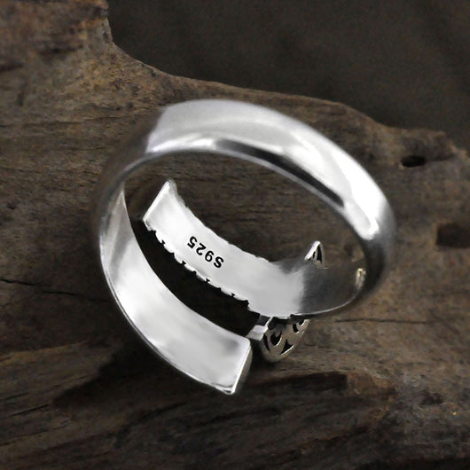 Anillo Samurai Plata Tailandesa Estilo Vintage Distressed para Hombre - Image 5