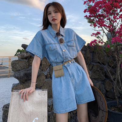 Mono Denim Ajustado para Mujer - Estilo Casual Versátil - Image 4
