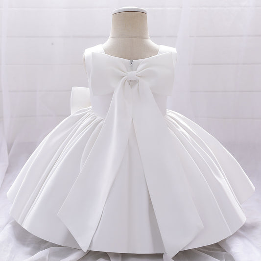 Vestido Infantil de Fiesta con Gran Lazo