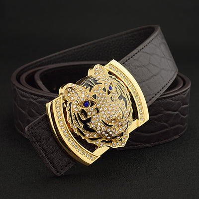 Cinturón de Cuero Casual Tiger Style para Hombre - Image 3