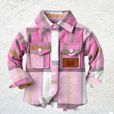 Camisa Infantil de Franela a Cuadros Patchwork - Image 20