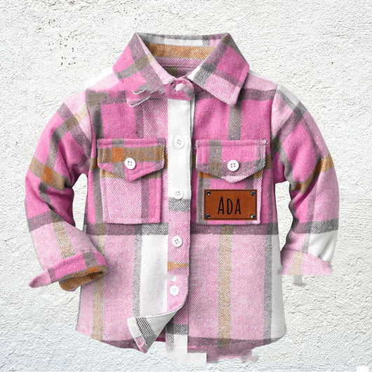 Camisa Infantil de Franela a Cuadros Patchwork - Image 20