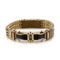 Pulsera para Hombre en Acero Inoxidable Dorado con Diamantes
