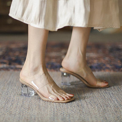 Tacones Medianos con Cristales y Plataforma Chunky - Image 5