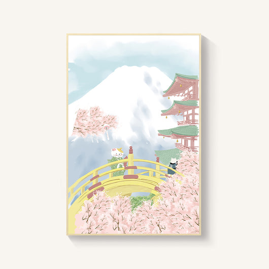 Cuadro Mural Flor de Cerezo Estilo Japonés para Salón y Dormitorio - Image 6