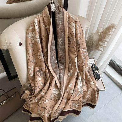 Chal Decorativo de Jacquard con Borlas para Mujer - Image 11