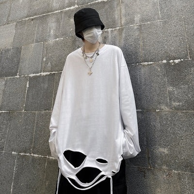 Camiseta Larga Ajustada con Detalles Calados - Manga Larga - Image 12