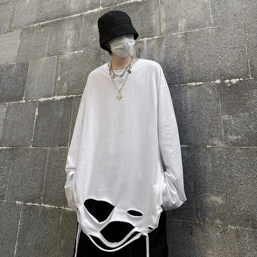 Camiseta Larga Ajustada con Detalles Calados - Manga Larga - Image 12
