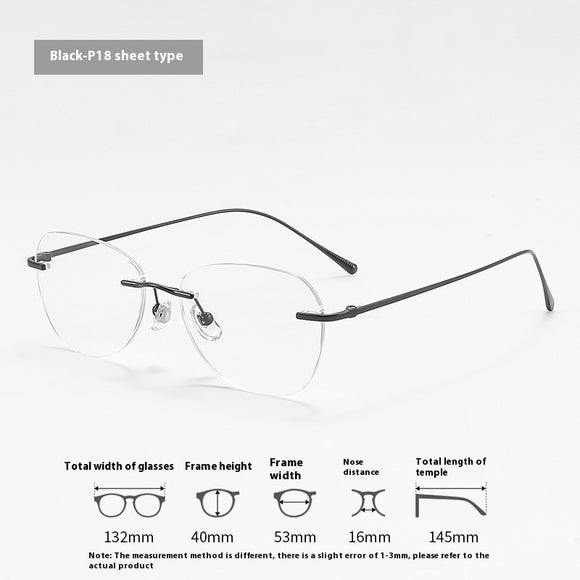 Gafas Sin Marco de Personalidad Elegante para Mujer