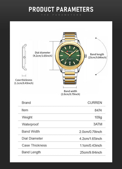 Reloj de Pulsera Impermeable con Calendario para Hombre - Image 13