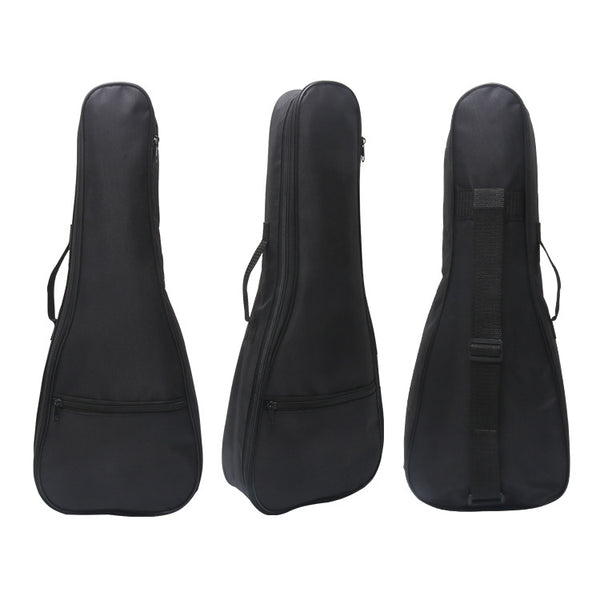 Ukelele Negro con Bolsa de Transporte Impermeable Oxford