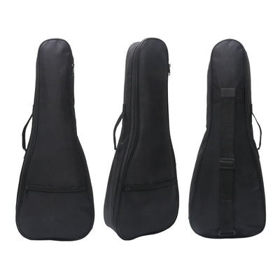 Ukelele Negro con Bolsa de Transporte Impermeable Oxford