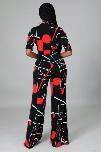 Jumpsuit Largo para Mujer con Estampado Digital Escote V - Image 13