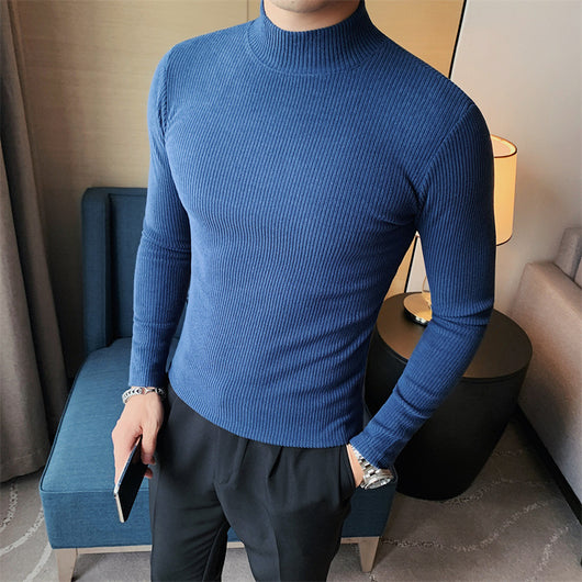 Camiseta Slim Fit a Rayas para Hombre - Otoño Invierno - Image 7