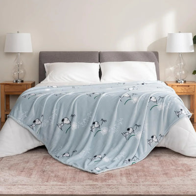Cobija de felpa Peanuts Velvet Loft Snoopy 140 x 178 cm – Diseño The Flying Ace, oficial y ultra suave - Tekeno