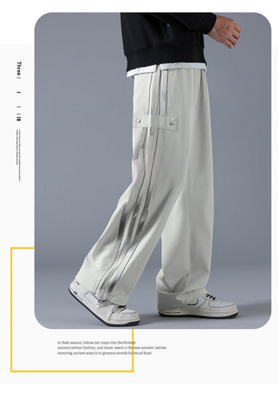 Pantalones Joggers Deportivos de Tres Franjas - Estilo Urbano Primavera - Image 15