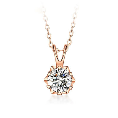Collar Solitario de Diamante con Seis Puntas en Plata - Propuesta de Matrimonio - Image 9