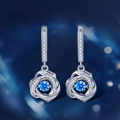 Aretes de Plata Esterlina Luxury Corazón Brillante para Mujer - Image 4