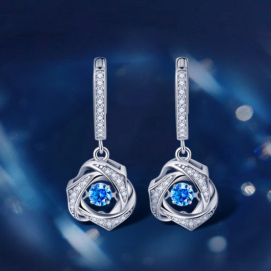Aretes de Plata Esterlina Luxury Corazón Brillante para Mujer - Image 4