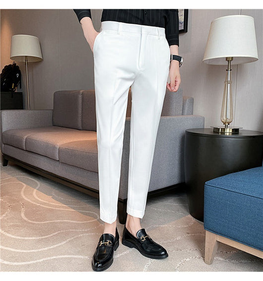 Pantalones de Traje Casual Primavera-Verano con Drapeado y Stretch Cómodo - Image 20