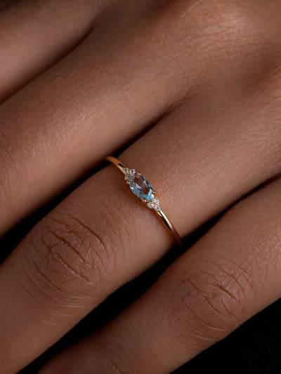 Anillo de Compromiso Ojo de Caballo en Plata 925 con Piedra Azul - Image 6