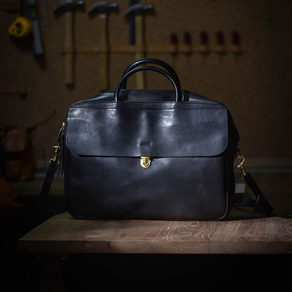 Cartera de Cuero Curtido al Natural con Múltiples Compartimentos para Hombre - Image 3