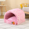 Casa Cama para Gatos Semicerrada Térmica Comprimible