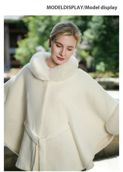 Capa de Piel Sintética con Cuello de Felpa y Cinturón para Otoño e Invierno - Image 15