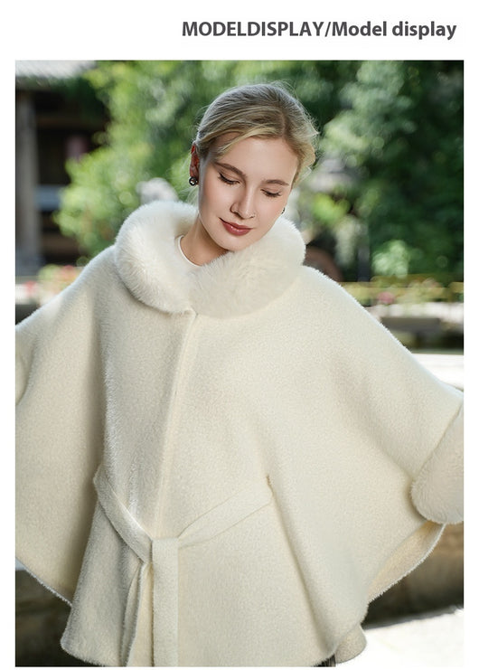 Capa de Piel Sintética con Cuello de Felpa y Cinturón para Otoño e Invierno - Image 15