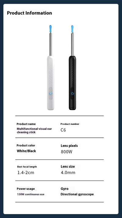 Otoscopio HD Impermeable con Luz LED y Función Limpieza de Oídos - Image 7