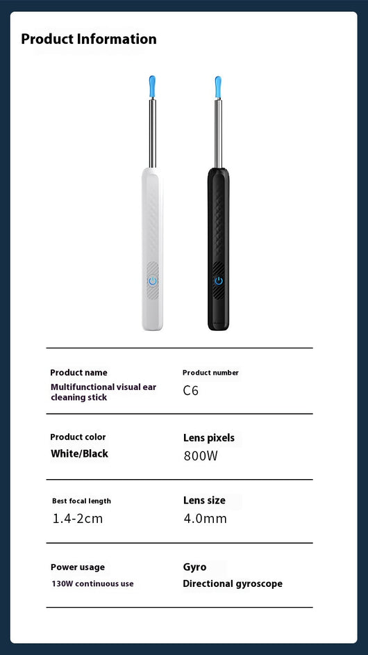 Otoscopio HD Impermeable con Luz LED y Función Limpieza de Oídos - Image 7