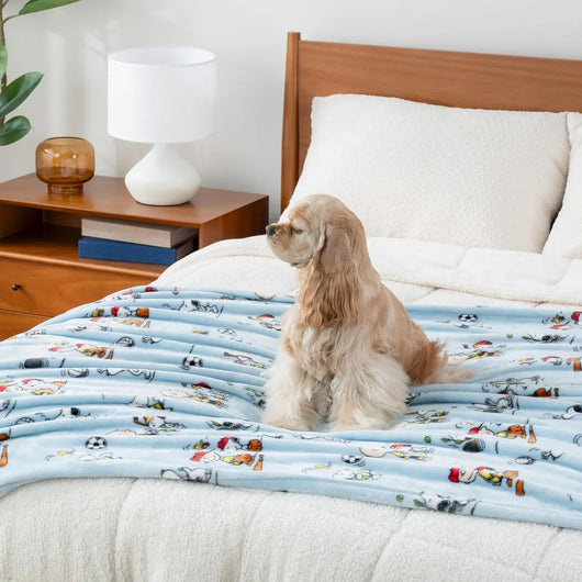Cobija de felpa Peanuts Velvet Loft Snoopy 140 x 178 cm – Diseño The Flying Ace, oficial y ultra suave - Tekeno