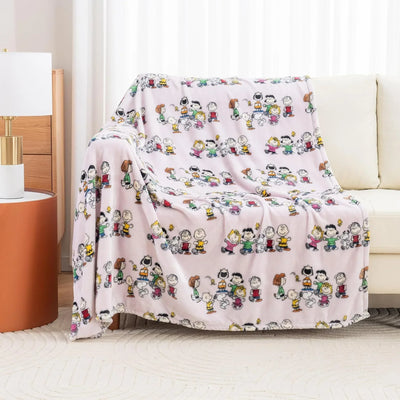 Cobija de felpa Peanuts Velvet Loft Snoopy 140 x 178 cm – Diseño The Flying Ace, oficial y ultra suave - Tekeno