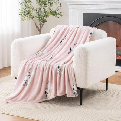Cobija de felpa Peanuts Velvet Loft Snoopy 140 x 178 cm – Diseño The Flying Ace, oficial y ultra suave - Tekeno