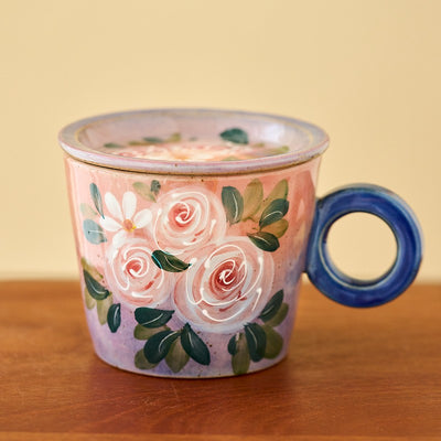 Florero de Porcelana China Pintado a Mano con Rosas - Image 8
