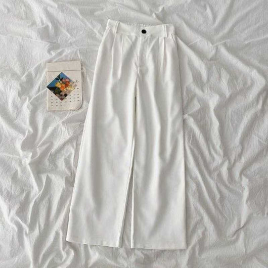 Pantalón Palazzo Blanco de Cintura Alta con Caída Elegante - Image 5