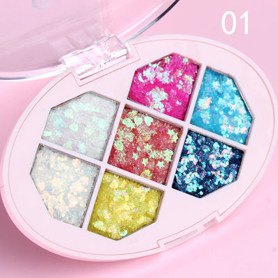Paleta de Sombras Glitter de Siete Colores - Acabado Brillante Profesional - Image 15