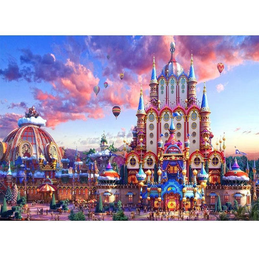 Pintura de Diamantes 5D - Castillo de Cuento de Hadas