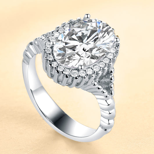 Anillo Oval de Circón Brillante Incrustado - Talla Grande - Image 7