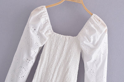 Vestido Largo con Bordados Manga Larga para Mujer - Image 18