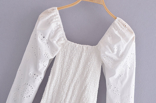 Vestido Largo con Bordados Manga Larga para Mujer - Image 18