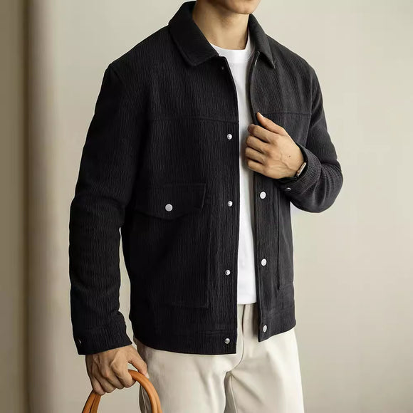 Chaqueta Texturizada Premium para Hombre - Otoño e Invierno