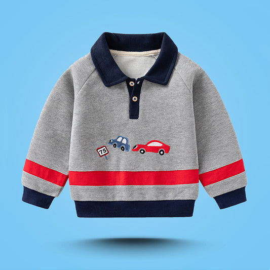 Camiseta Térmica Infantil Estampado Cartoon - Abrigo Suave y Cómodo para Otoño
