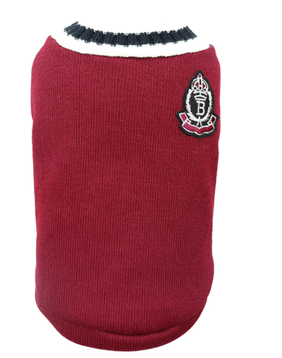 Suéter Tejido para Perro Estilo Preppy con Cuello en V - Image 12