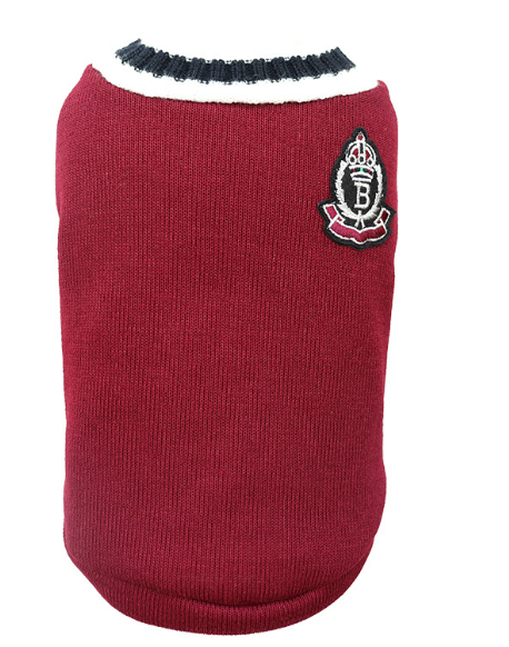 Suéter Tejido para Perro Estilo Preppy con Cuello en V - Image 12